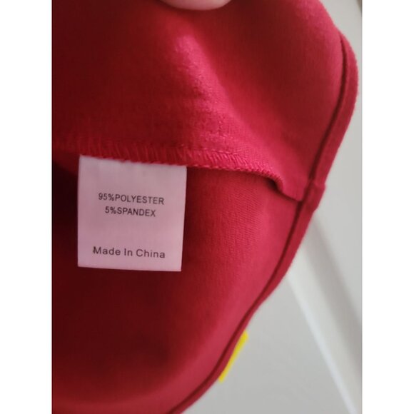 Tuckernuck Womens Red Faux Suede blouse Top size Large flowy Feminine - Picture 5 of 7